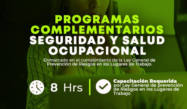 Programas Complementarios En Seguridad Y Salud Ocupacional Aprossi Seguridad Y Salud Ocupacional 0980